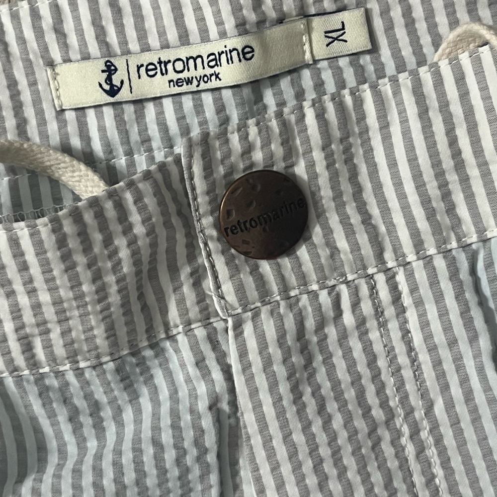 Retromarine Seersucker Swim Shorts - Picture 3 of 8